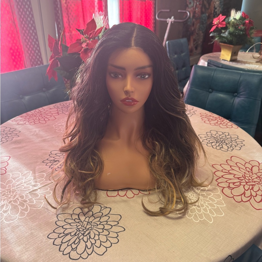 Elegant Ombre Brown Wig